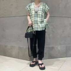 ユナイテッドアローズ　チェックトップス
