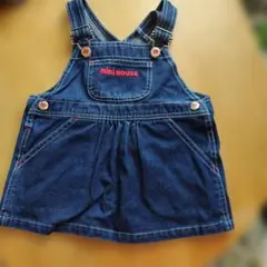 MIKI HOUSE デニムオーバーオールスカート　ヴィンテージ