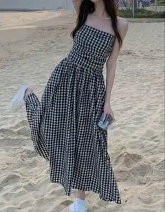 ギンガムチェック　ワンピース