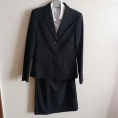 黒リクルートスーツ3点セット（シングルボタン）フォーマル11R