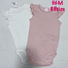 新品　H&M  ロンパース　フリルロンパース　85サイズ　女の子