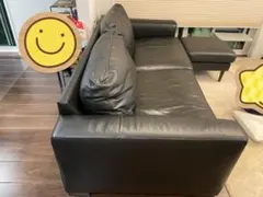 革のソファとオットマンセットのサムネイル