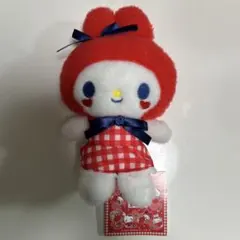 【美品】サンリオ マイメロディ ぬいぐるみ チェック柄ドレス