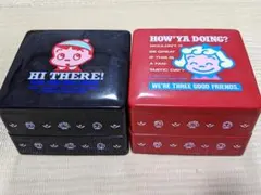 希少！ミスド③ 二段重箱2個セット⁽赤黒⁾ お弁当箱　オサムグッズ ☆最終処分