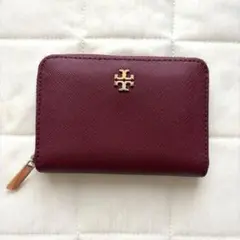 TORY BURCH コインケース ボルドー 小銭入れ キーリング付き