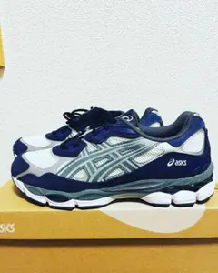 asics gelnyc navy cream/steel grey 27.5