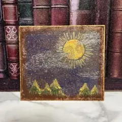 アクリル画 夜の森 風景画 蛍 夏 川 森 幻想的 - メルカリ