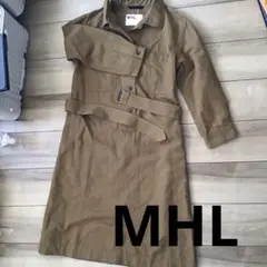 MHL. ブラウン長袖　ワンピース　秋冬　美品　レトロワンピース