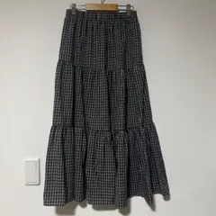 ティアードスカート 黒