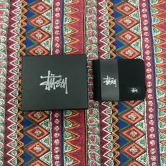 Stussy ブラック 二つ折り財布