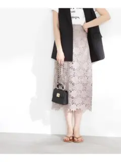 ケミカルレースロングスカート/Nナチュラルビューティーベーシック