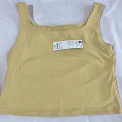 GU リブキャミソール L イエロー