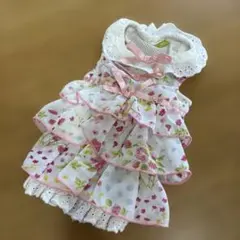 フラワープリント フリルドレス 4S ペットパラダイス