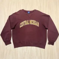 【90s USA製】チャンピオン スウェット 完全目無し XLセントラルミシガン