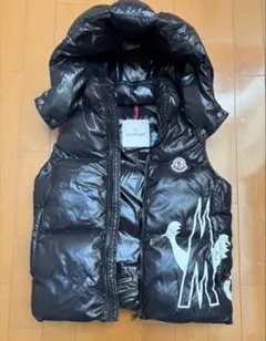 （子供用 140cm)MONCLER ブラック ダウンベスト