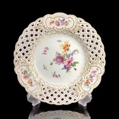 マイセン フワラーブーケ 金彩 昆虫 透かしプレート １級品 美品 ローズ小花③ Amazon.co.jp: マイセン プレート□ベーシックフラワー ブーケ