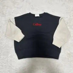 BREEZE Calbee トレーナー サイズ90 ブラック/ベージュ　コラボ