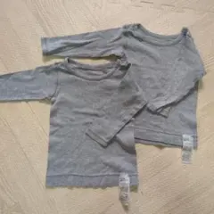無印良品　肌着　長袖　グレー　80