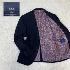 オンワード製 O.P.S 日本製 花柄裏地ジャケット M
