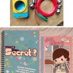 おもちゃの楽器とノートセット