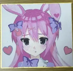 オリジナル 手描きイラスト 色紙 アナログ - メルカリ