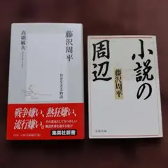 「藤沢周平ー負を生きる物語」高橋敏夫著・「小説の周辺」藤沢周平著 2冊セット