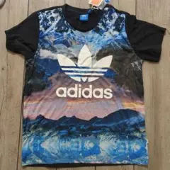 【adidas】 【新品未使用】山の風景プリント Tシャツ L