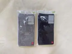 キッズレギンス 100cm 2枚セット チェック柄・ネイビー