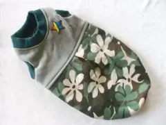 ★胴３８ｃｍ★ペット用花柄迷彩スウェットシャツ