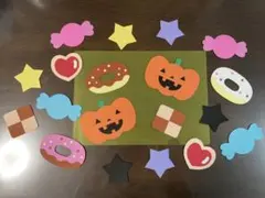 壁面飾り　10月　ハロウィン　おばけ　かぼちゃ　秋の壁面　ガーランド