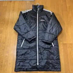 adidas ブラック ベンチコート