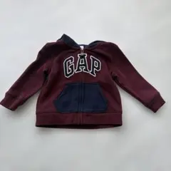 GAP バーガンディ フルジップ パーカー 12-18ヶ月 80cm 子供服