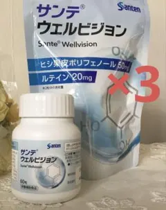 サンテ ウェルビジョン 60粒×3袋 参天製薬 新品未開封 2028年09月 