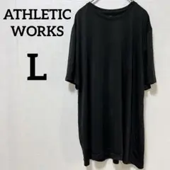 ATHLETIC WORKS【L】ブラック Tシャツ 100%ポリエステル