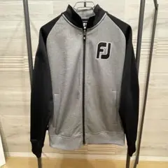 フットジョイ　ジップアップジャケット　　裏起毛　グレー×黒