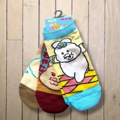 んぽちゃむ　3足組ソックス