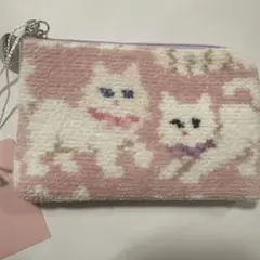 新品　タグ付き　モフモフネコチャン　L字ポーチ フェイラー