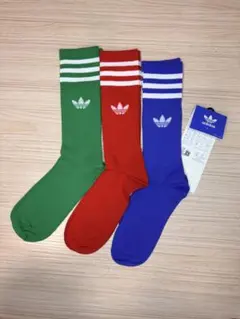 アディダス スポーツソックス 3色セット22-24cm