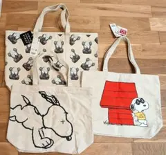 再値下げ‼️新品未使用‼️ユニクロ KAWS トートバッグ コラボ　3個セットのサムネイル