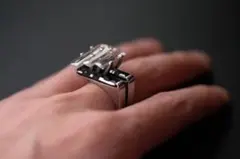 アリゾナ ターコイズPt999 純プラチナ ストレッチリング - メルカリ