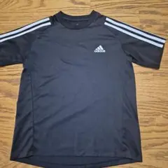 adidas Climacool 黒シャツ 3本ライン150センチ