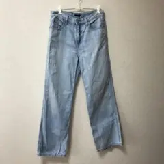 【UNIQLO】ユニクロ　ライトブルーストレートデニム ハイウエスト 26