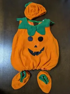 ハロウィン　コスプレ　着ぐるみ　かぽちゃ　子供　ベビー　90