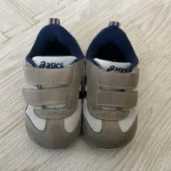 ☆asics ベビーシューズ ベージュ×パープル☆
