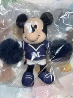 【ぬいぐるみチャーム】ディズニー ミッキー ネイビー チア　Cheer