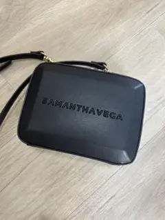 SAMANTHAVEGA ナノスクエアストーンショルダーバッグ ブラック