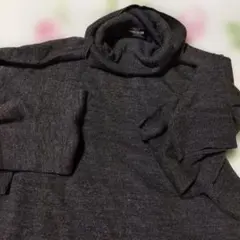 COMME CA ISM ダークグレー タートルネック L