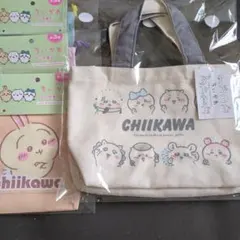 ちいかわミニトートバッグ　ピース　＆　ちいかわミニ巾着　3種セット