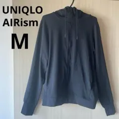 UNIQLO エアリズムパーカー　M ブラック　フルジップ　ドライ　接触冷感