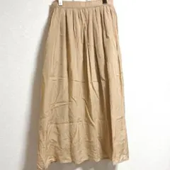 DISCOATディスコート　フレアロングスカート　キャメル　Mサイズ